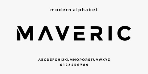 Minimal futuristic vector typographic design, Typography urban style fonts for sport, technology, digital, movie logo design