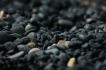 Black Sand Beach Up Close