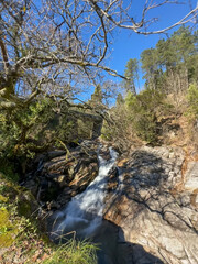 Fototapeta na wymiar Water stream near Fecha de Barjas waterfall