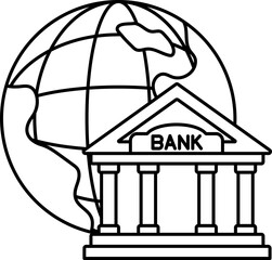 International bank global financial investment business payment world Line