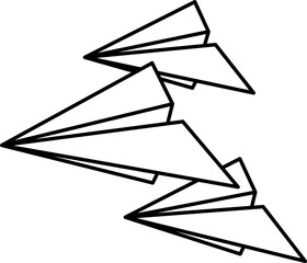 Leadership business Red rocket paper plane out of follower Line