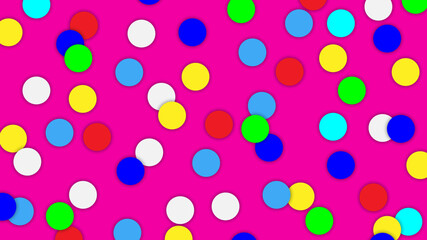 Fototapeta na wymiar Abstract circle pattern colorful on pink background.