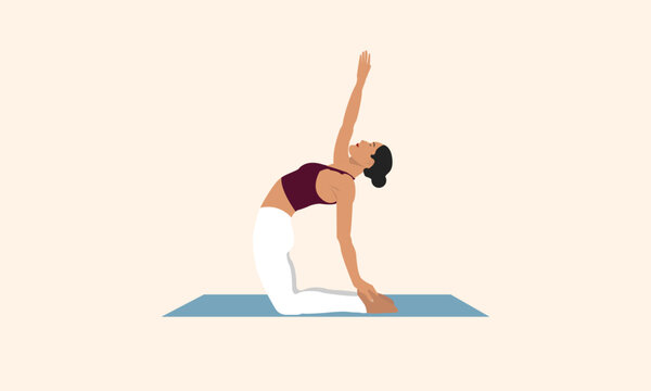 woman practicing camel pose v2