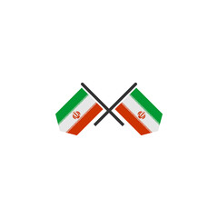 Iran flags icon set, Iran independence day icon set vector sign symbol