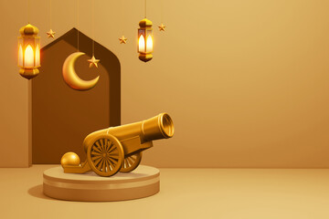 Ramadan Kareem design 3d illustration