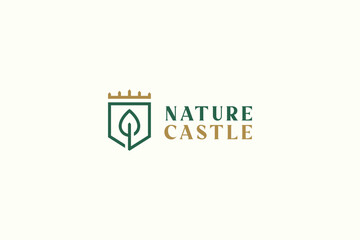 Castle and Lead Royal Logo Concept Geometric Line Simple Shape