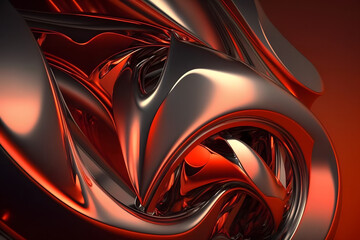  red abstract background, Generative AI