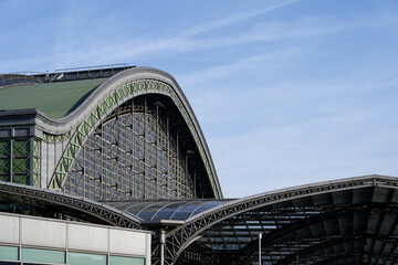 historical platform hall of the cologne main station