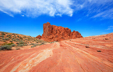 Landscape with Gibraltar Rock - Valley of Fire State Park, Nevada