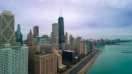 Fototapeta premium Chicago Lakefront Winter, Fall
