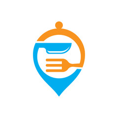 Food location logo images illustration