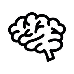 Brain icon on white background. Medical Icons. Linear style sign for mobile concept and web design. Vector Illustration