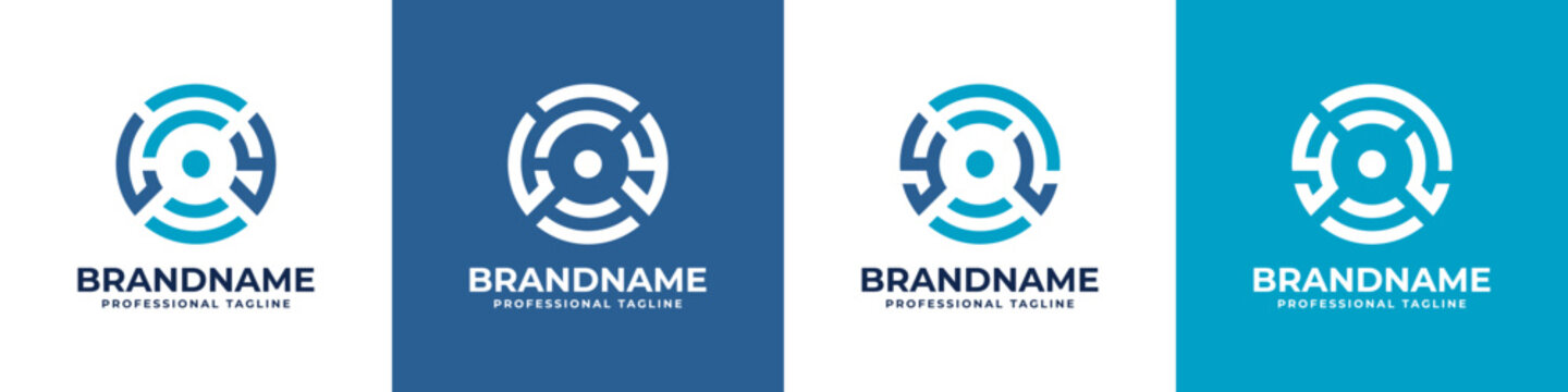 Letter LY or YL Global Technology Monogram Logo, suitable for any business with LY or YL initials.