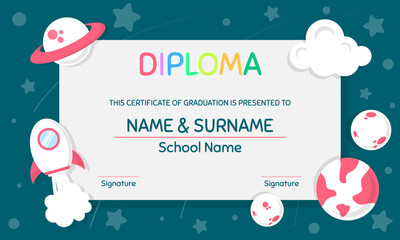 Children's certificate of graduation template