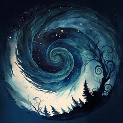 abstract background with spiral