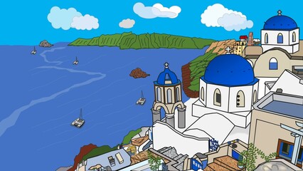 Santorini in Greece