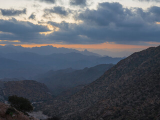 Fototapeta na wymiar saudi arabian mountain landscape 