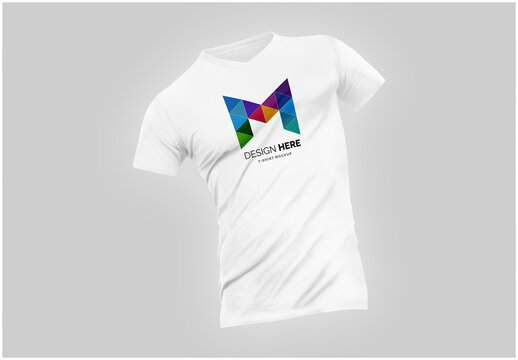 T-Shirt V-Neck Mockup