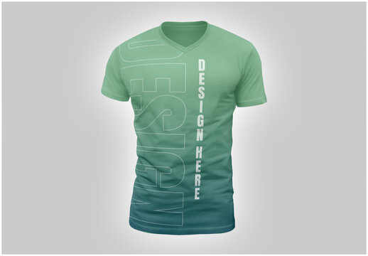 T-Shirt V-Neck Mockup