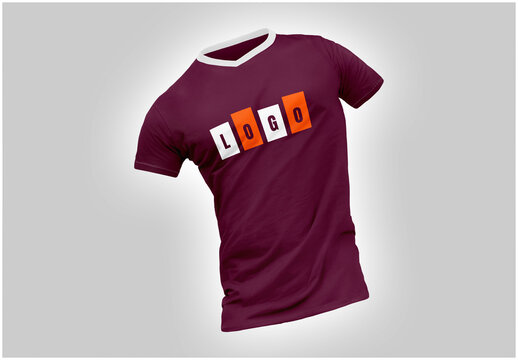 T-Shirt V-Neck Mockup