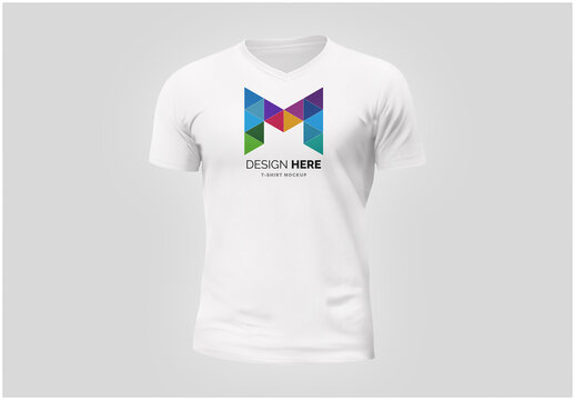 T-Shirt V-Neck Mockup