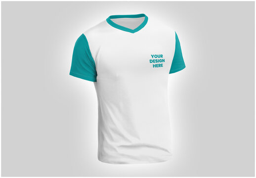 T-Shirt V-Neck Mockup