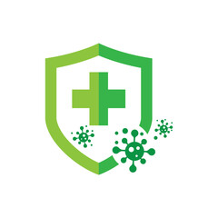 Virus protection logo images illustration