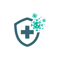 Virus protection logo images illustration