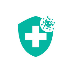 Virus protection logo images illustration