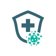 Virus protection logo images illustration