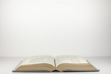 Old Book Opened Up From Middle