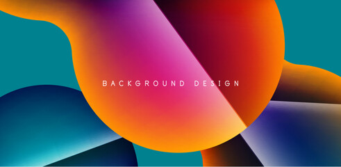 Colorful circle abstract background. Template for wallpaper, banner, presentation, background