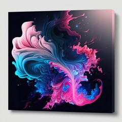 Abstract creative cosmic background blue and pink
