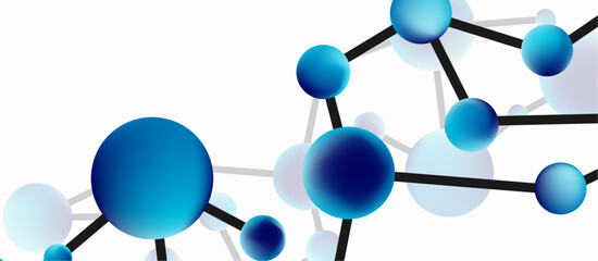 Line points connections geometric abstract background