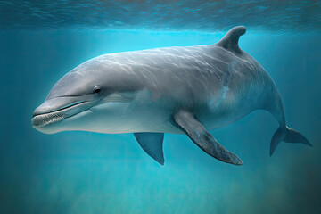Naklejka premium a porpoise (tursiops truncatus). Generative AI