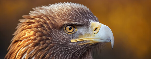 Naklejka premium a proud eagle. banner. Generative AI