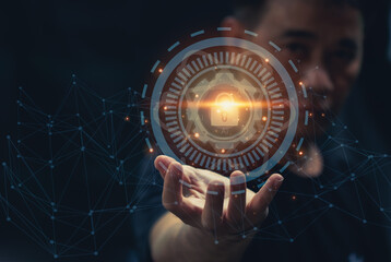 Network security and privacy lock icon to protect data Internet network security technology and Using a virtual screen interface to protect personal data on digital devices 