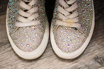 crystal studded shoes