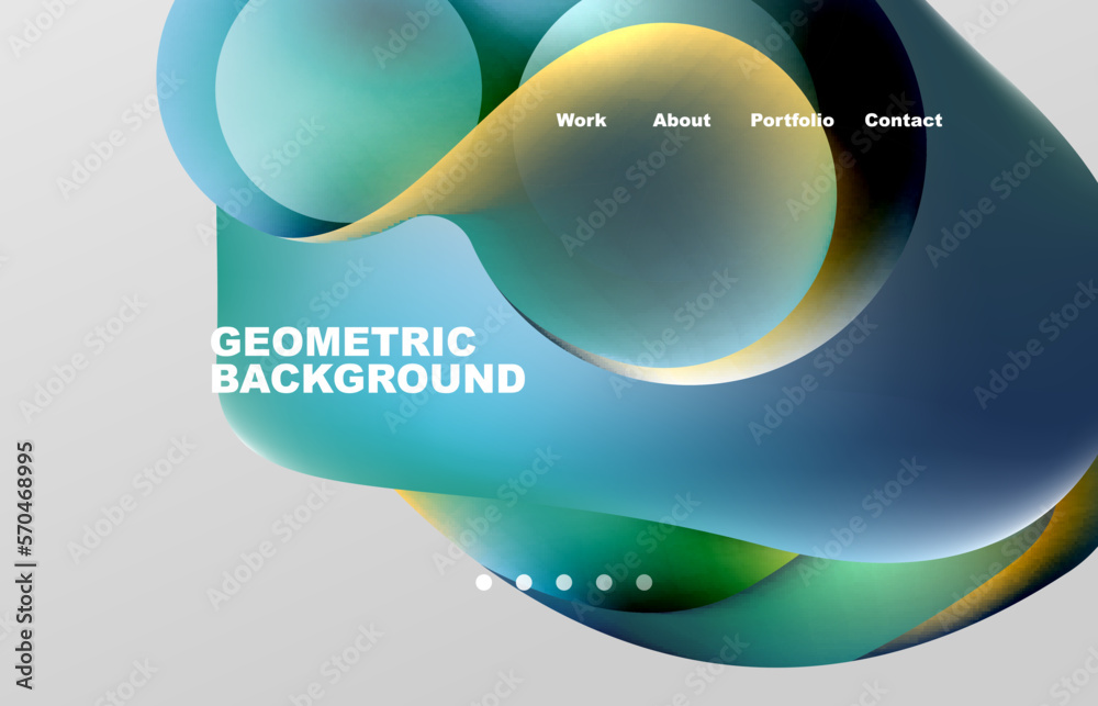 Fototapete Abstract liquid background for your landing page design. Web page for website or mobile app wallpaper