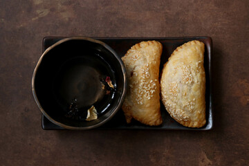 Close up Apple Puff Pastry