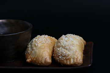 Close up Apple Puff Pastry