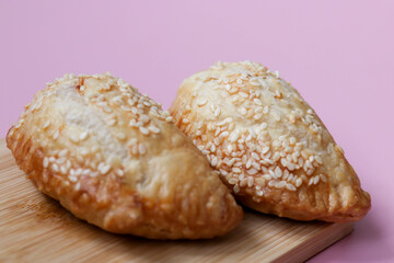 Close up Apple Custard Puff