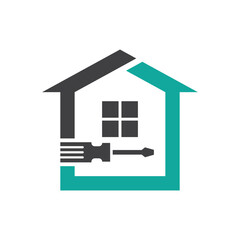 House repair logo images illustration