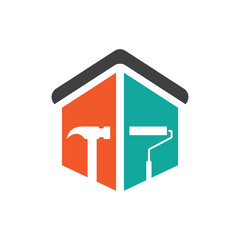 House repair logo images illustration