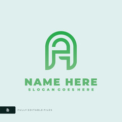 Letter A logo icon design template elements - vector sign. Business card templates.