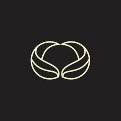 Plant natural concept logo vector element in simple and modern luxury style.