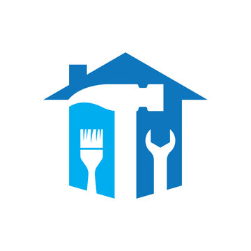 House repair logo images illustration