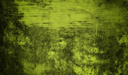 Fototapeta premium cracked and mossy wall background, polished gray concrete grunge textured wall, rough wall texture background, damaged dirty mossy wall surface.