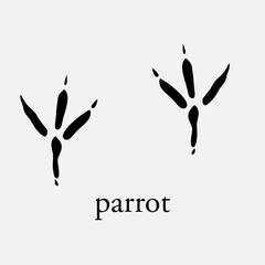 parrot animal foot print trendy style illustration on white background..eps © rahul