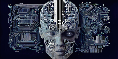 Artificial intelligence - sentient AI thinking for itself using computational data and a human-like sense of consciousness and conscience. Generative AI